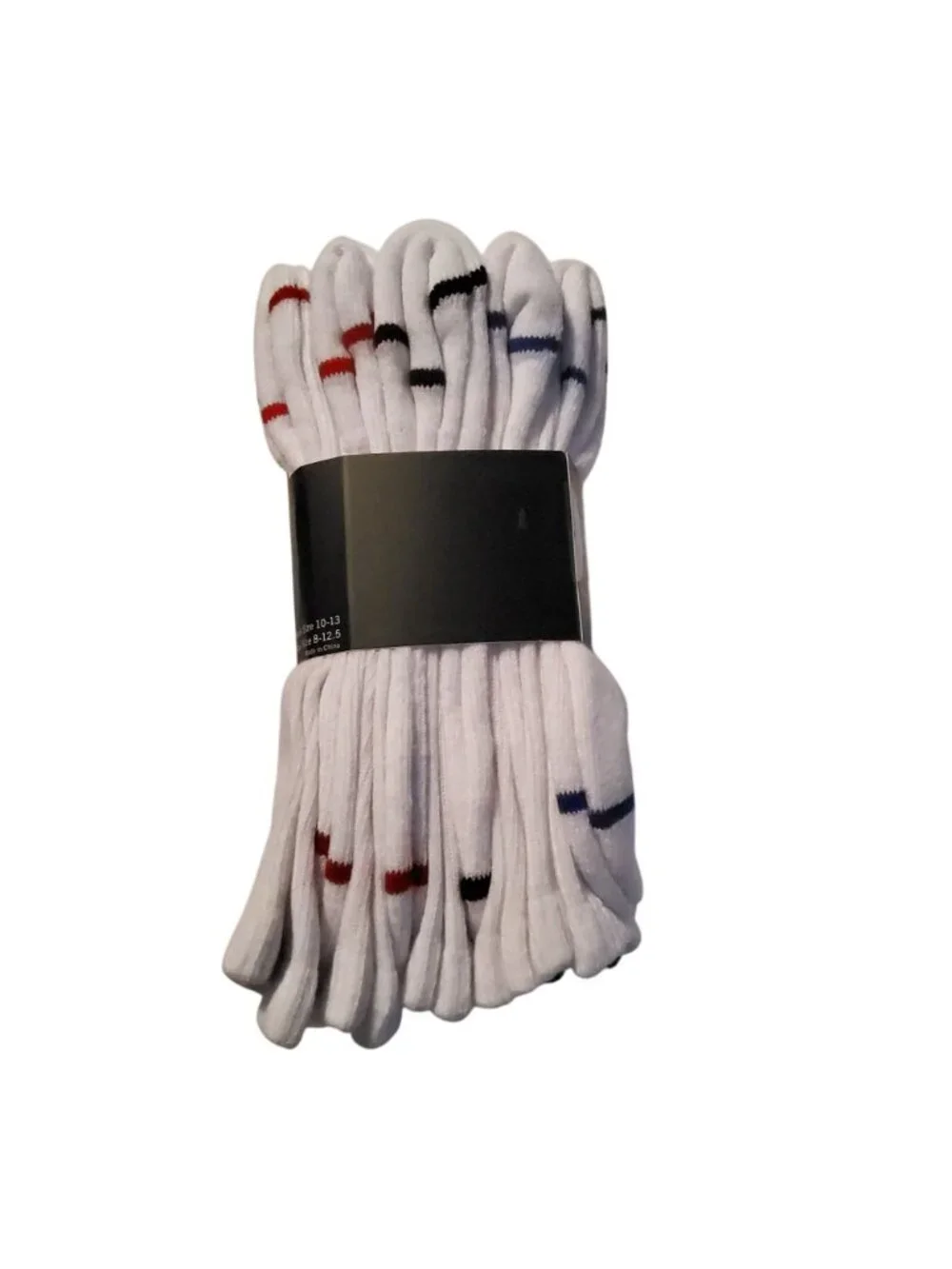 True Religion MenS Half Cushion Crew Athletic Socks 10 Pack Black White